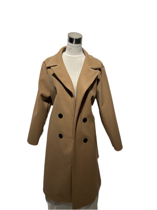 Manteau en laine camel