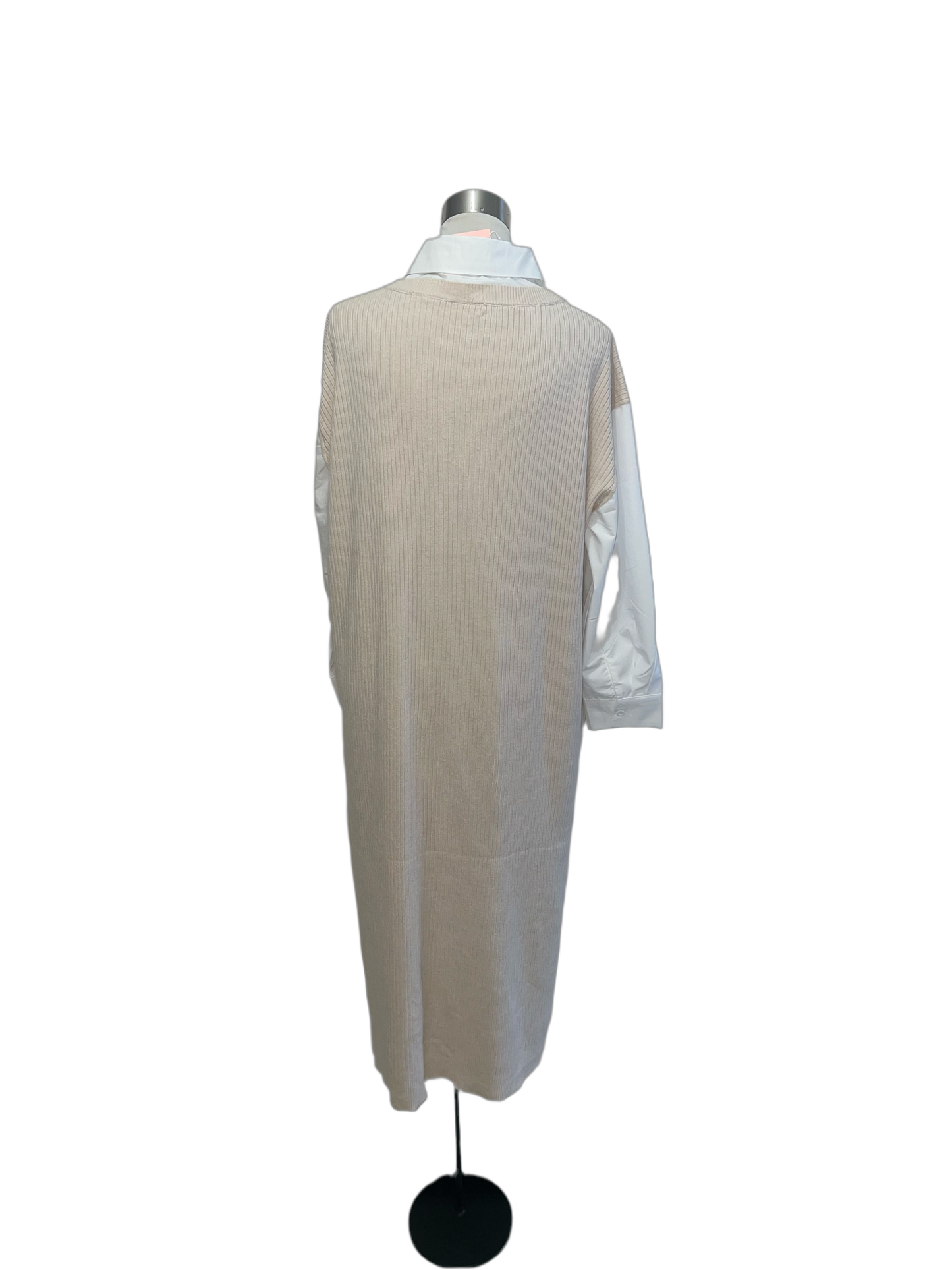 Robe chemise beige