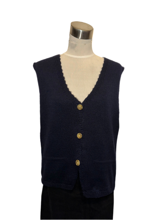 Gilet sans manches bleu marine