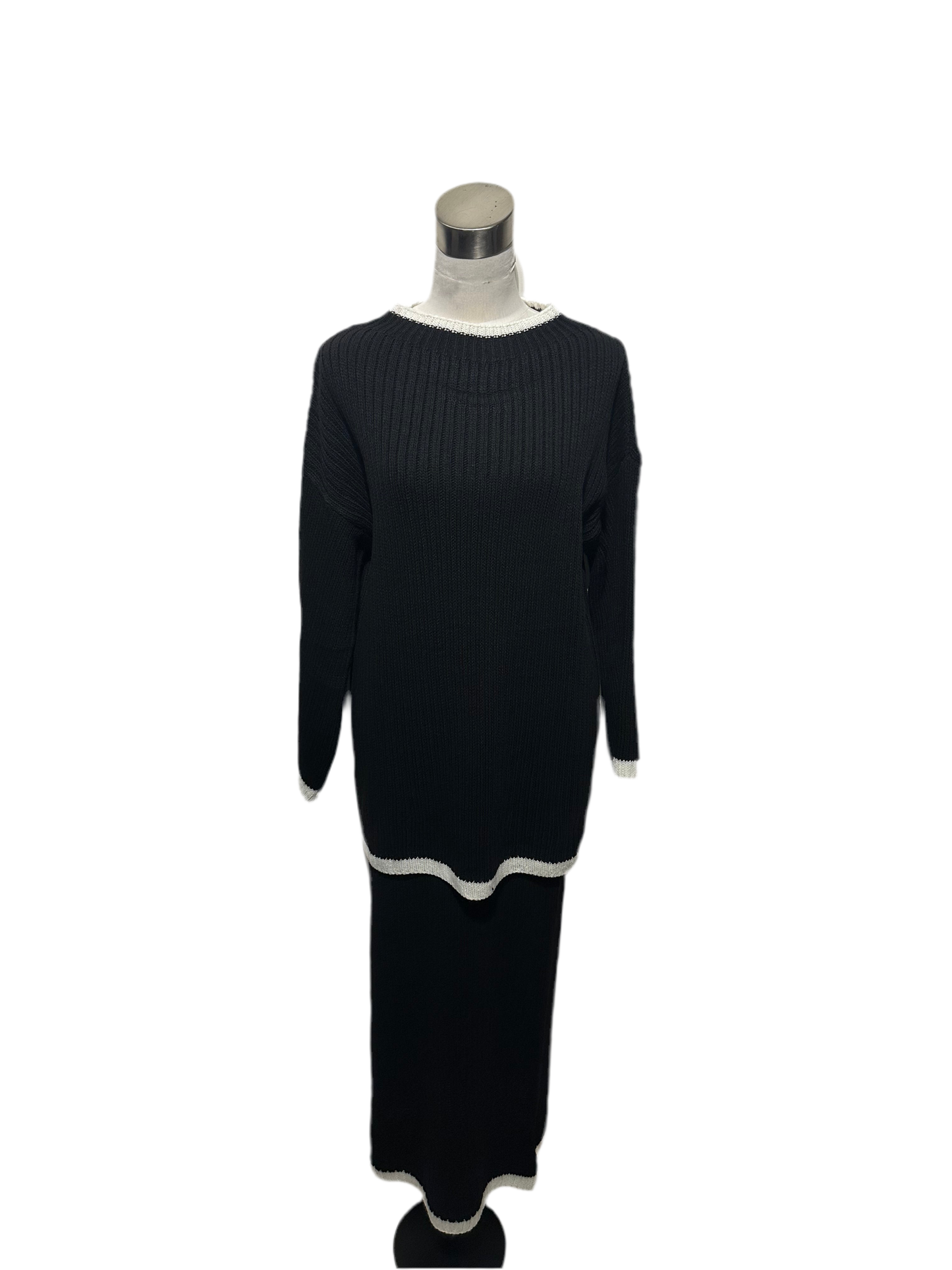 Ensemble jupe en maille noir